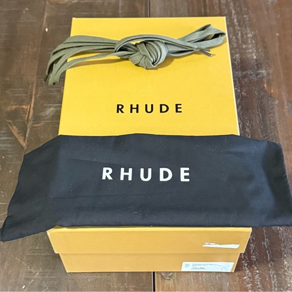 Rhude Rhecess High Sneakers Men’s Size 12 Designer Luxury Streetwear NEW IN BOX - Picture 6 of 7